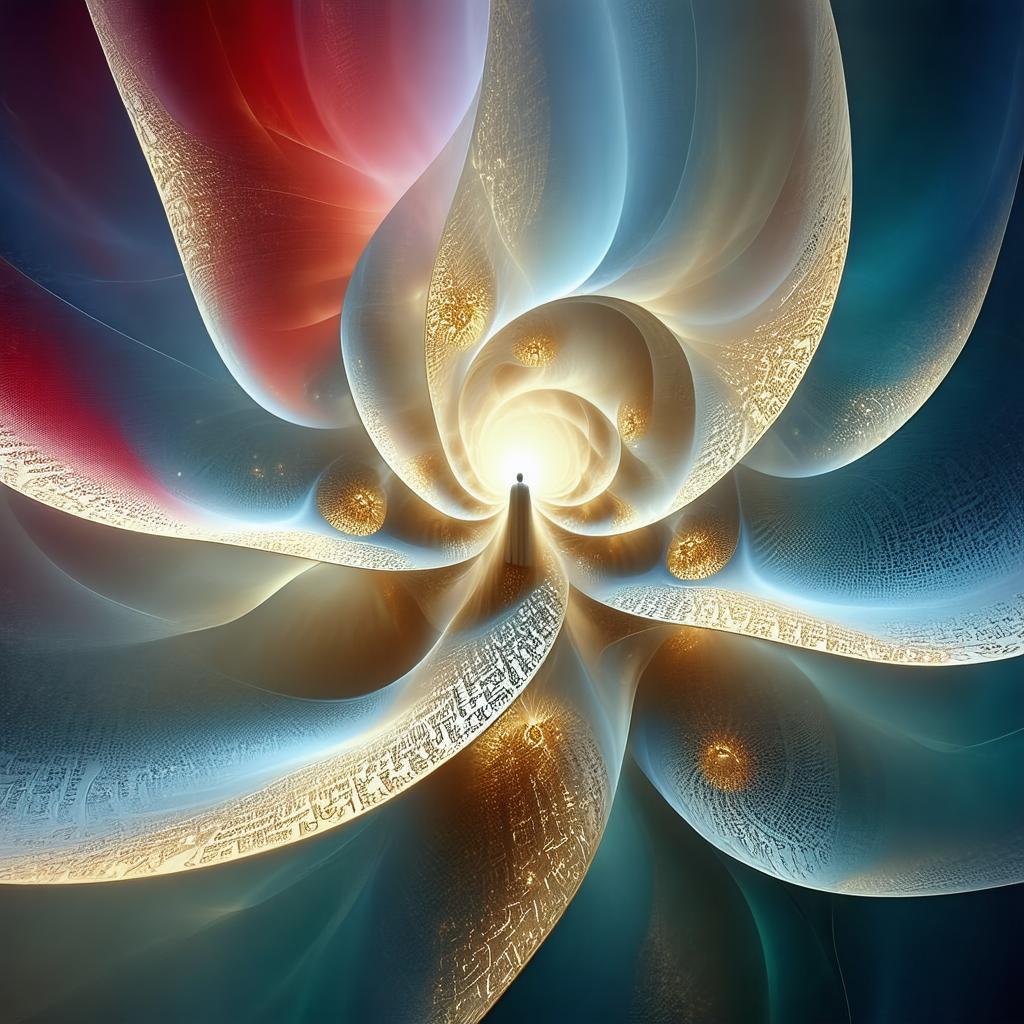 AI-Generated Image: A celestial embrace of divine light and sacred geometry