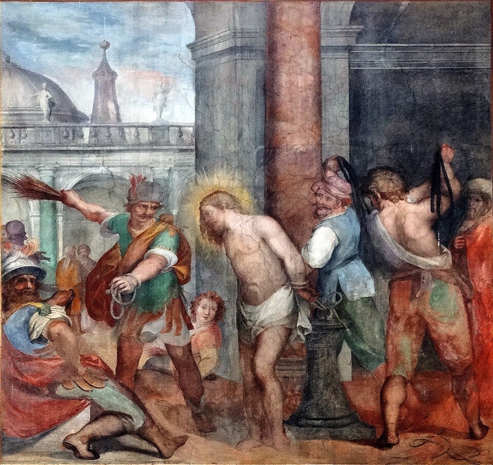 The Flagellation by Agostino Ciampelli, a fresco depicting the scourging of Christ