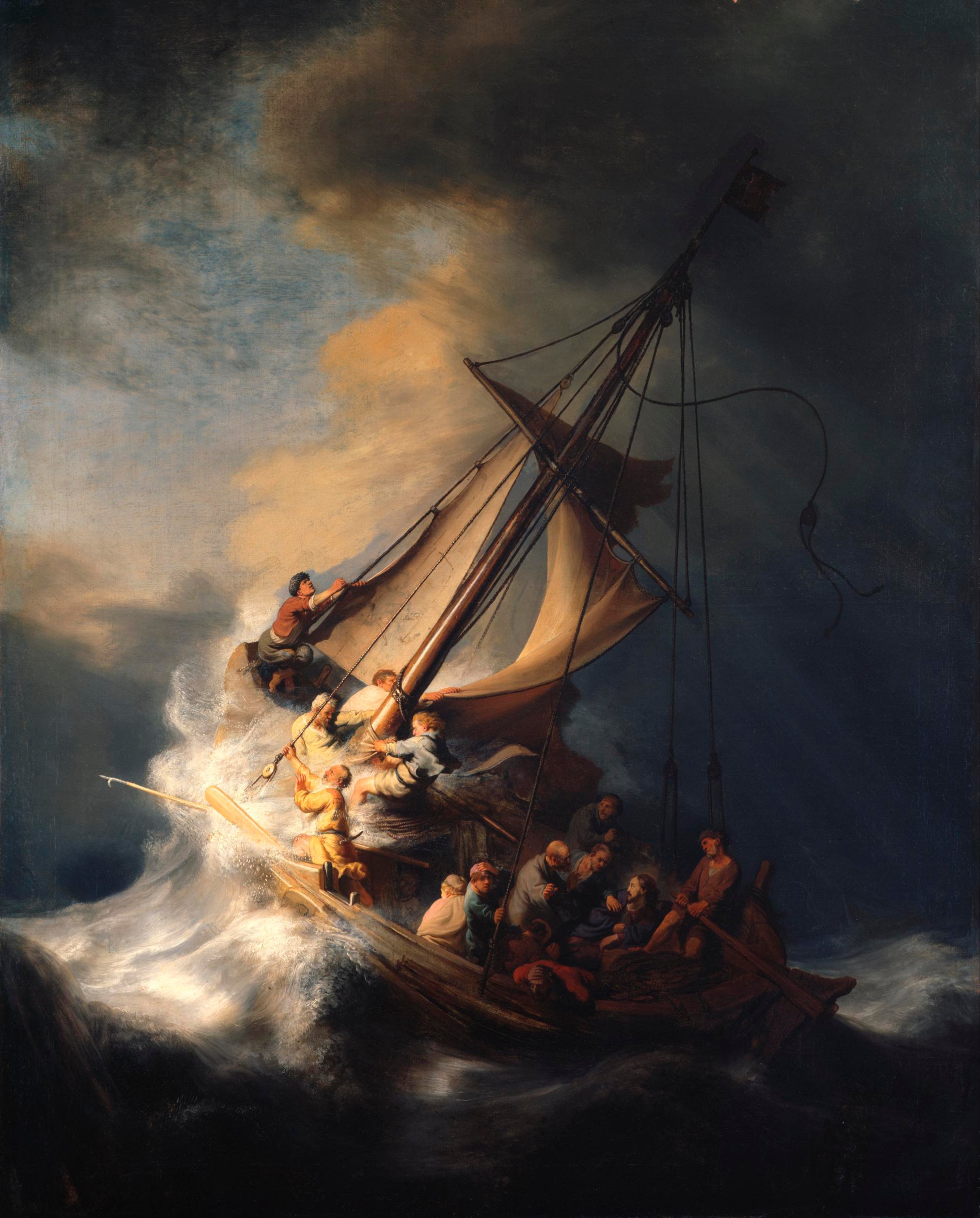 Christ in the Storm on the Sea of Galilee, a 1633 oil-on-canvas painting by the Dutch Golden Age painter Rembrandt van Rijn