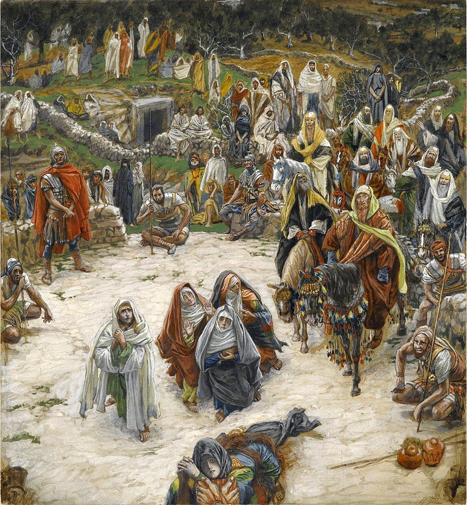 James Tissot's 1886-1894 gouache 'What Our Lord Saw from the Cross' depicts the Crucifixion from Christ's unique perspective, housed at the Brooklyn Museum